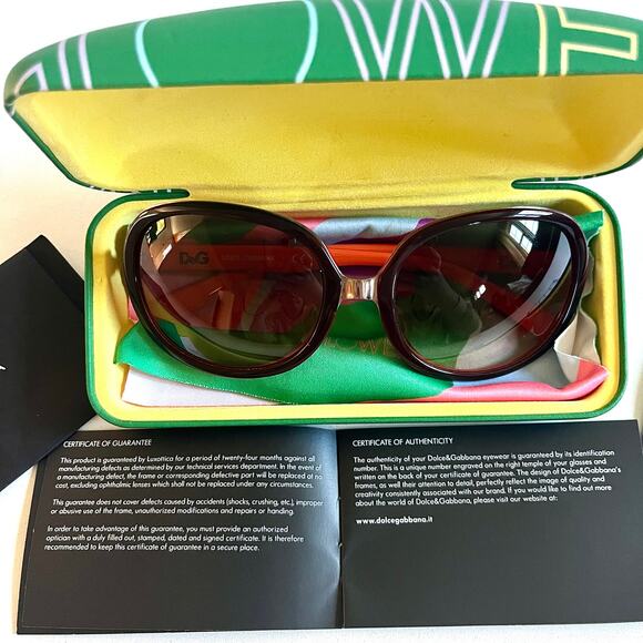Dolce & Gabbana Sunglasses NWOT, COA, Case & Care Cards Included! - Picture 13 of 16